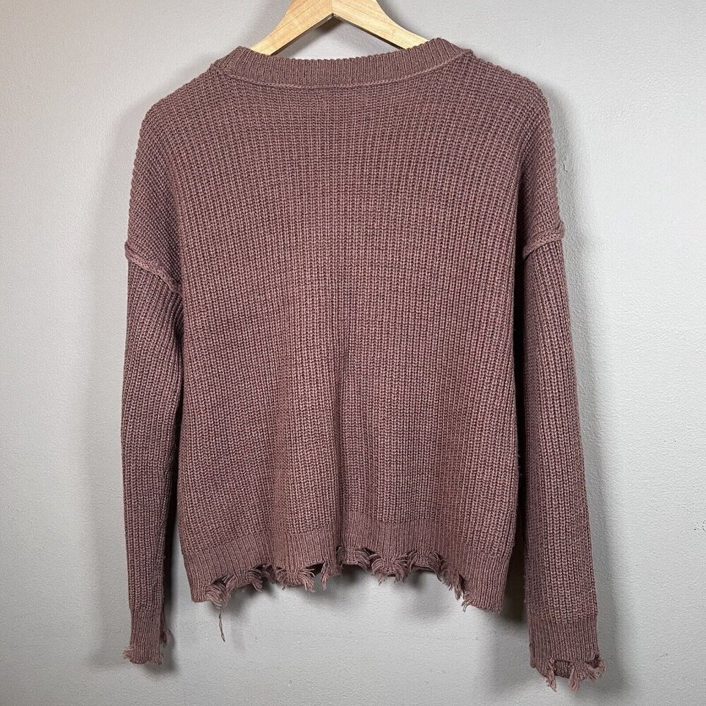 Maurices Solid Destructed Hem Button Down Cardiga… - image 3